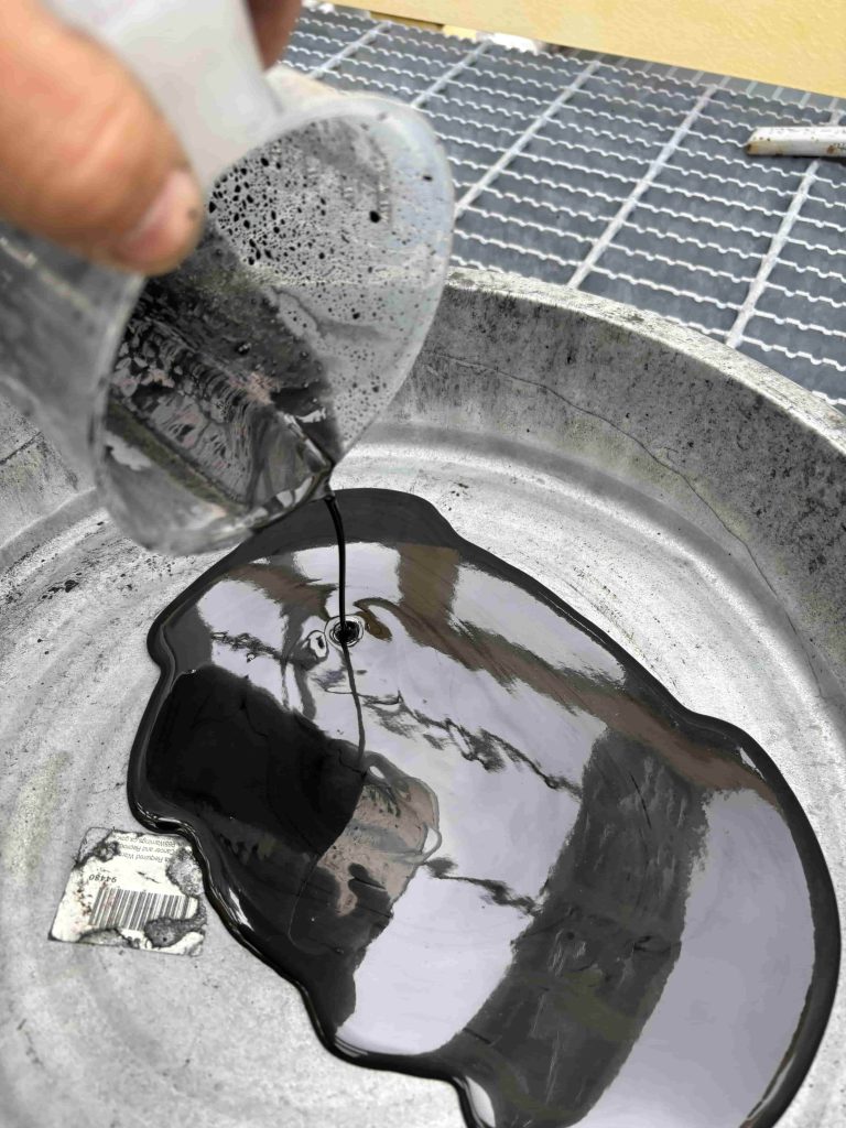 Contaminated glycol prior to filtration